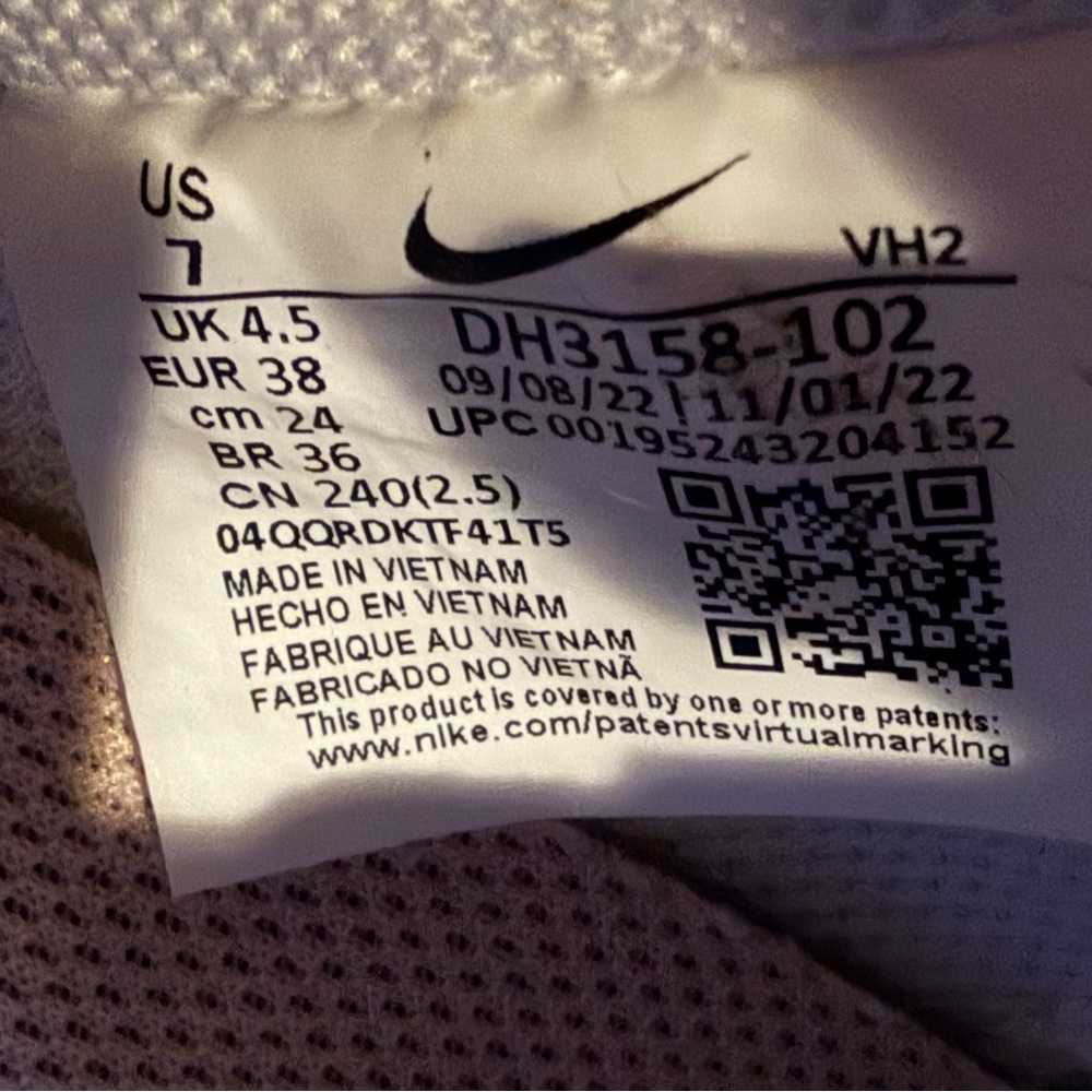 Nike Court Vision Low Next Nature Women's Shoes in the White/Pink Oxford color - Picture 10 of 10